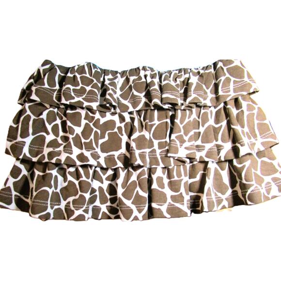 J. Khaki Girl's Dress Aqua and Brown Cobblestone Tiered Pleated Skirt Size 2T - Picture 3 of 4